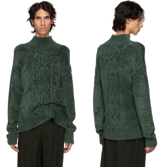 Sies Marjan | Green Velour Rory Sweater in Seaweed Medium - Picture 9 of 9